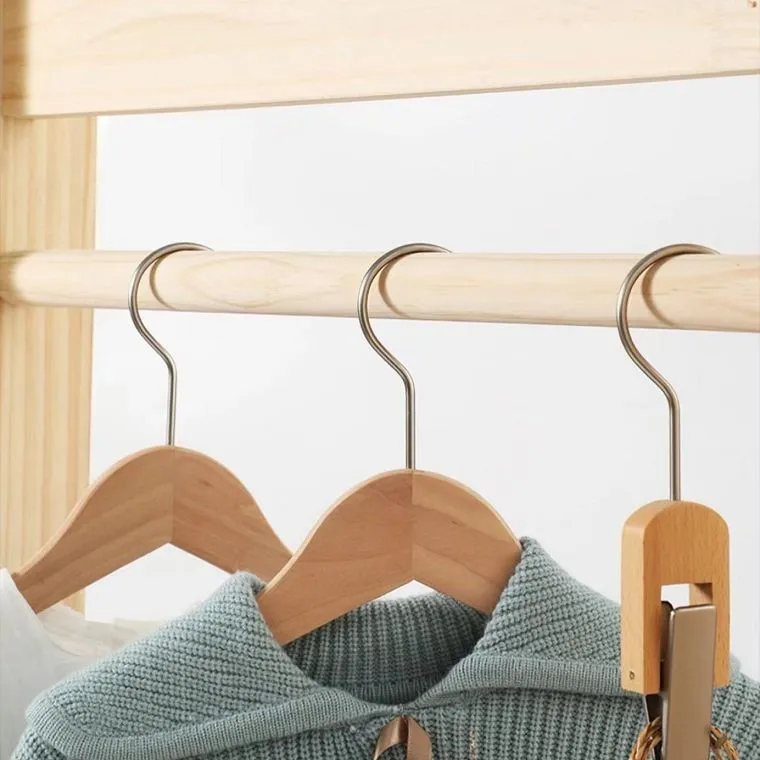 clothes hanging wooden stand hanger factory china(001)